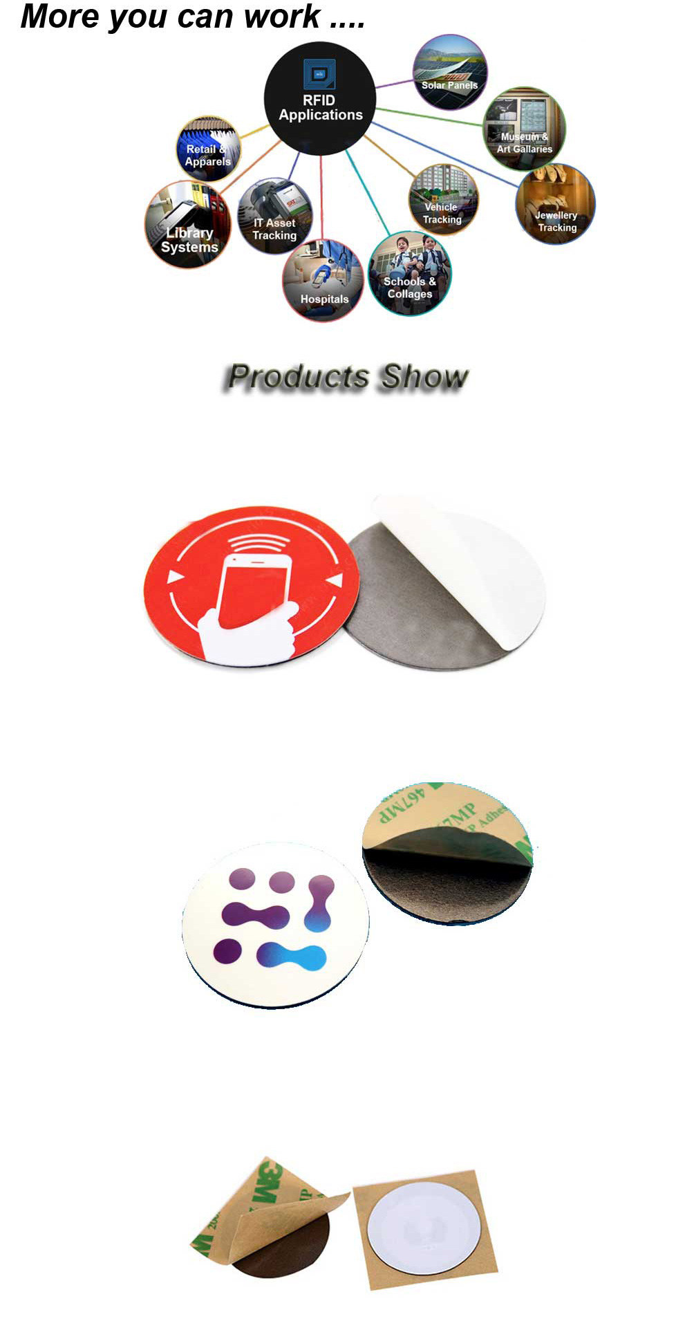 Round Shape 13.56Mhz On Metal RFID NFC Sticker Label