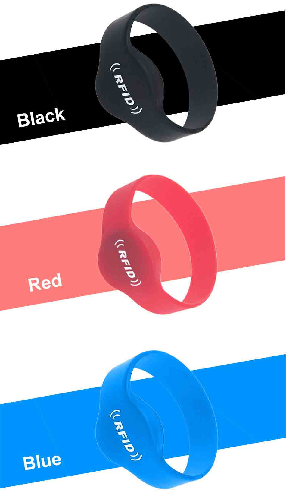 Closed Round Head 125khz LF Swimming Pool RFID Wristband