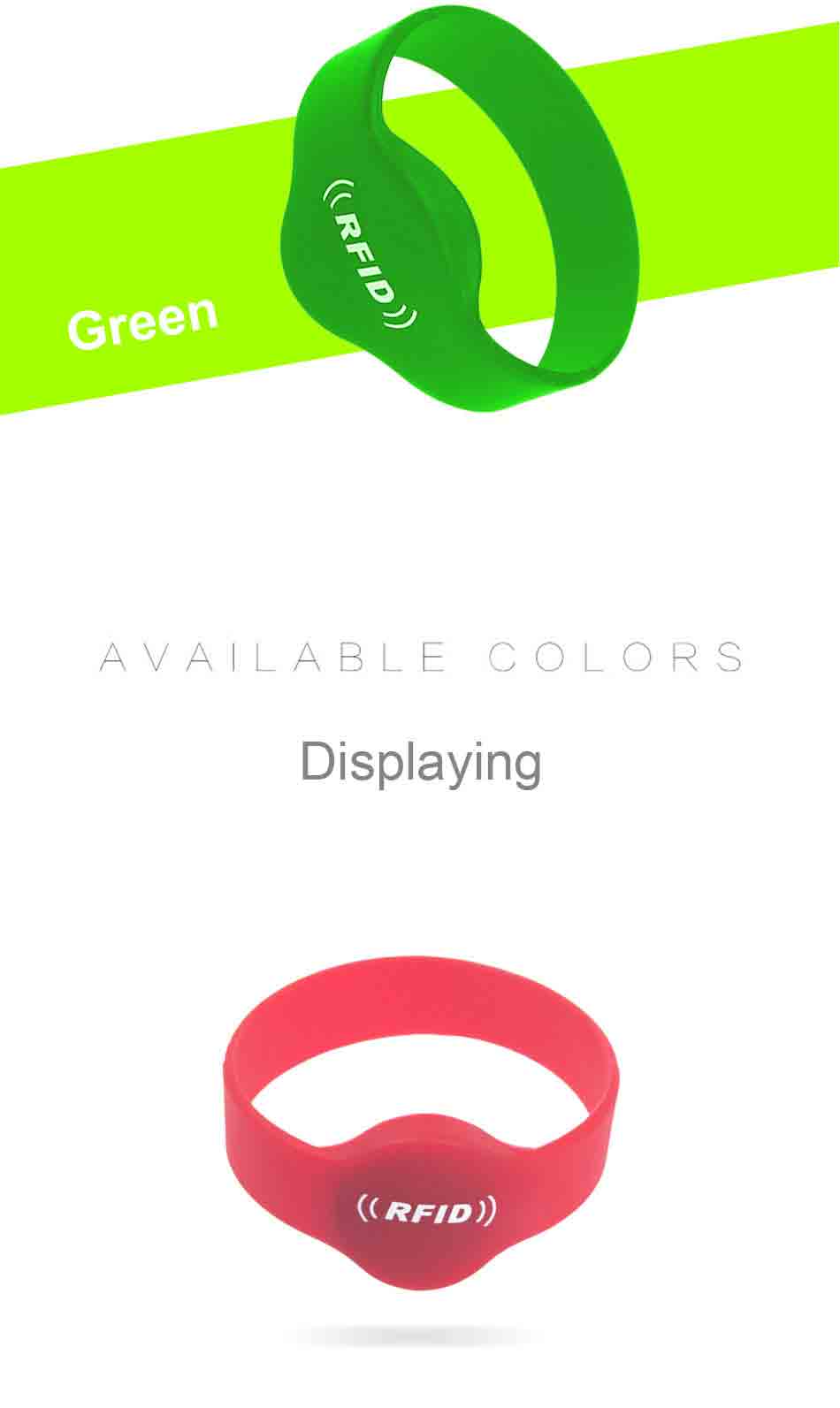 Closed Round Head 125khz LF Swimming Pool RFID Wristband