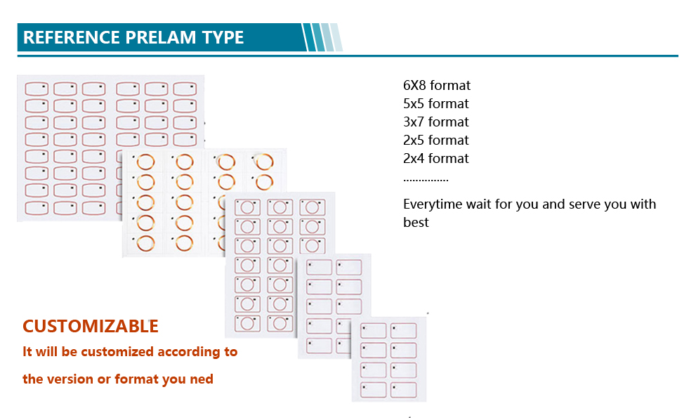 13.56Mhz High Frequency RFID Prelam sheet or Inlay factory