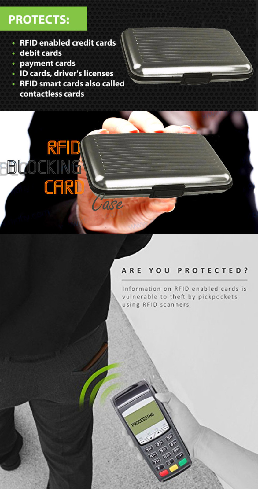 ABS Card Case Bag for Protect 13.56mhz RFID Bank Card