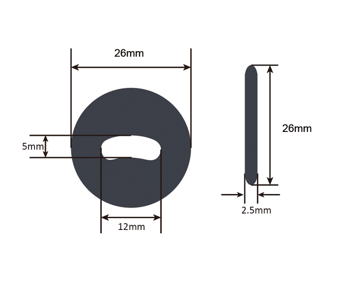 13.56mhz High Frequency RFID Laundry PPS Tag with hole