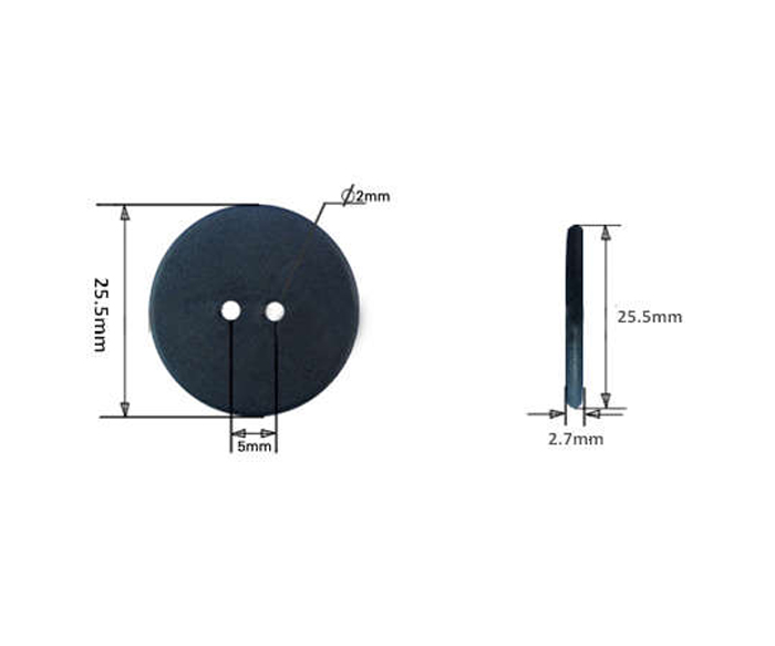 ISO 15693 I Code SLIX Chip RFID Laundry Button Tag Fastener