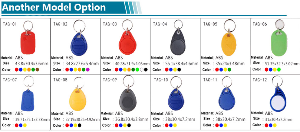 Door Control Access RFID Keyfob Tag Printable