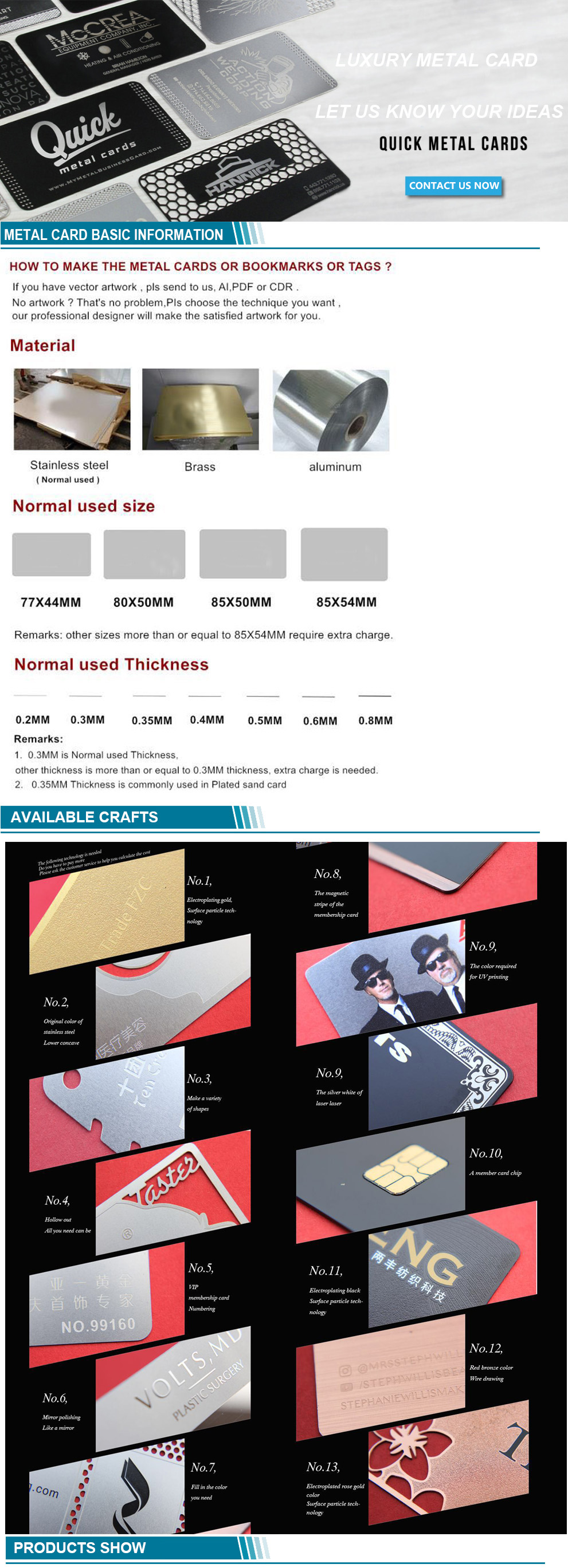 304 Stainless Steel Silver Membership Metal Card