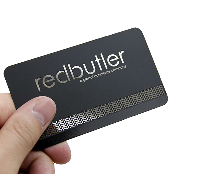 Stainless Steel Matt Black Metal Business Card