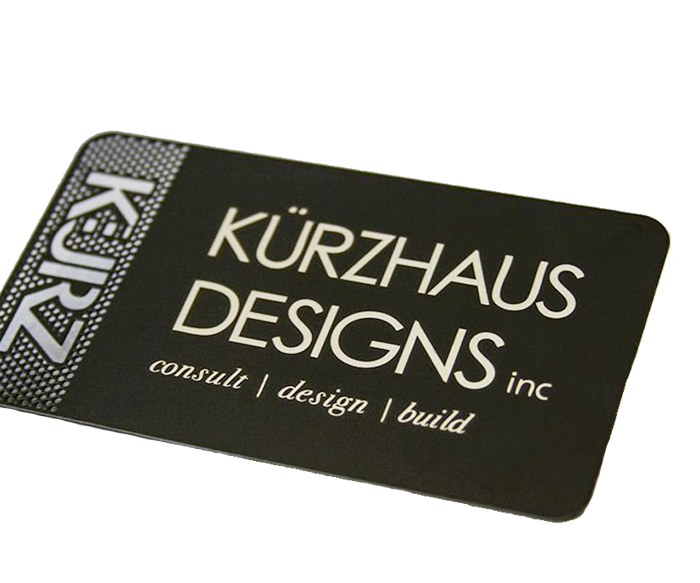 Stainless Steel Matt Black Metal Business Card