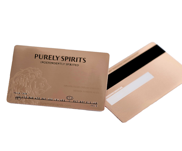 Electroplate Rose Gold Metal Card
