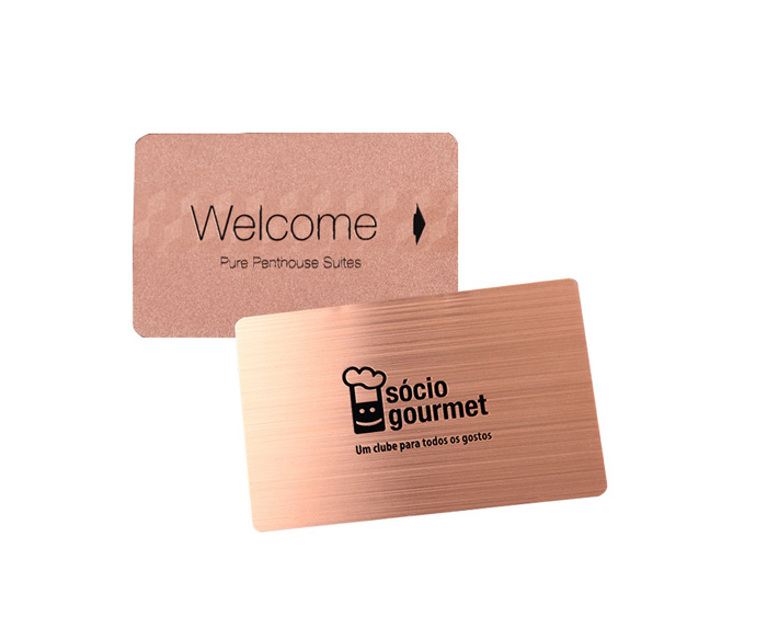 Electroplate Rose Gold Metal Card
