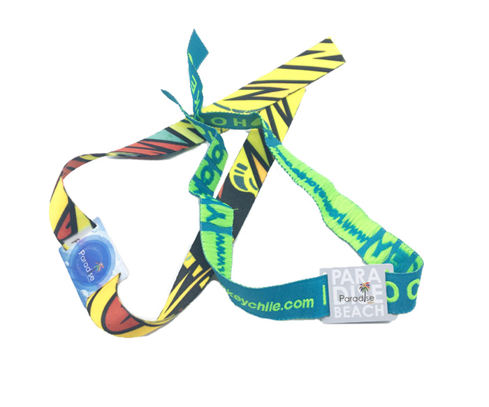 Disposable TK4100 LF Proximity RFID Woven Wristband
