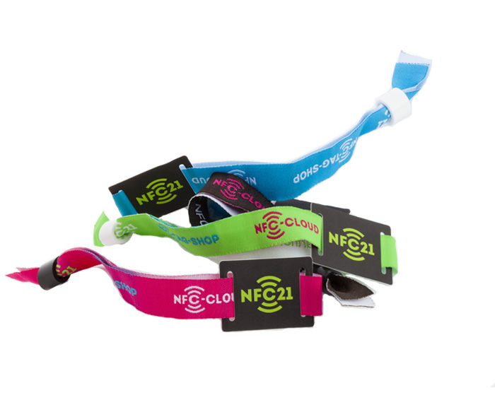 Disposable TK4100 LF Proximity RFID Woven Wristband