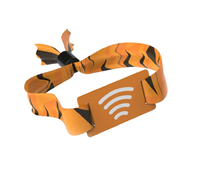 Festival Event Safety Access Control Customizable Woven Fabric MIFARE 1K RFID Wristband