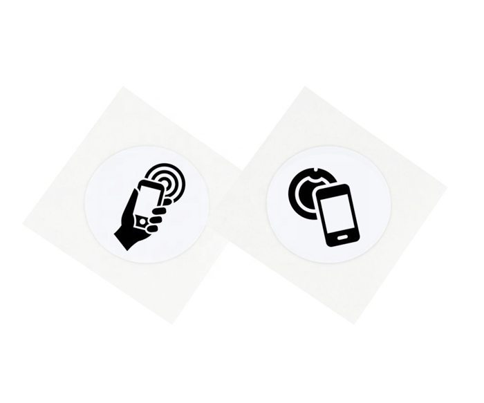 Security DESFire EV1 2K HF 13.56Mhz RFID Sticker Label  Customized Size Passive RFID Stickers