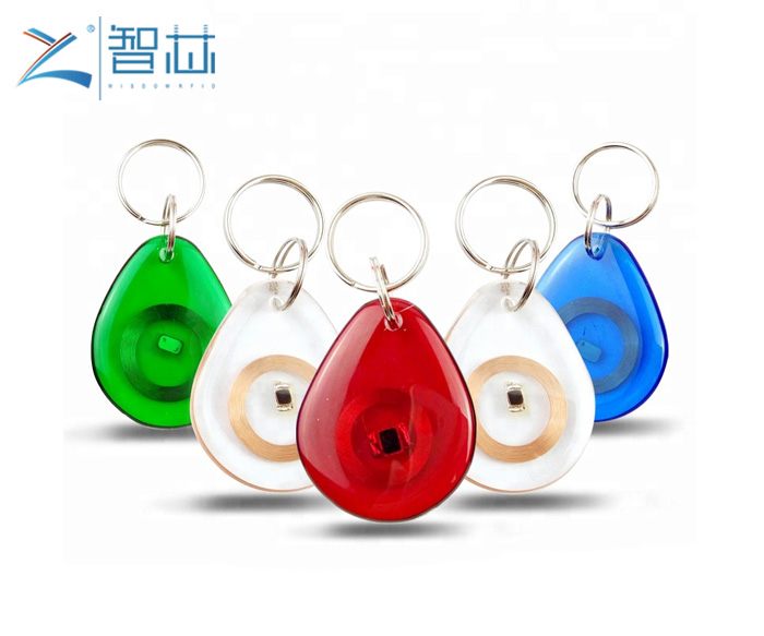125KHz T5577 Chip RFID Transparent Keyfob  