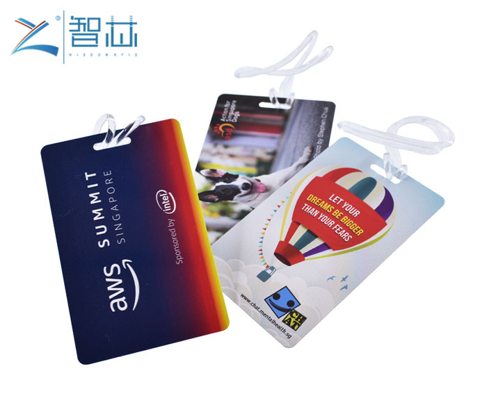 Customized Writable PVC Material Travel Plastic Hanger Luggage Tag