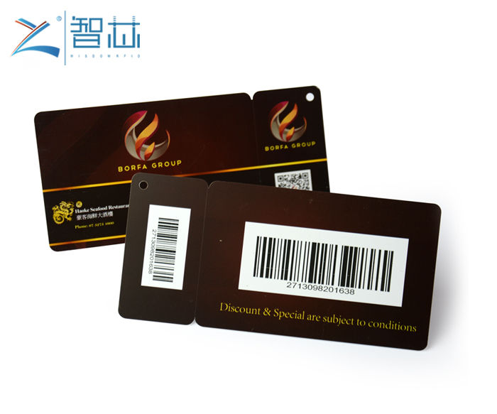 Plastic Combine Membership Card 2 in 1 keytag 